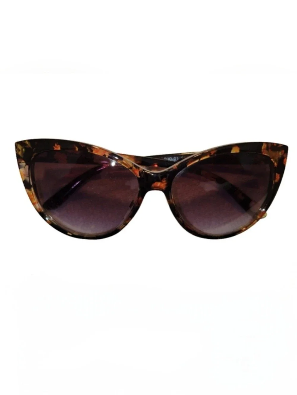 Women's Retro Cat-Eye Tortoise-Shell Sunglasses With Brown Gradient Lenses UV